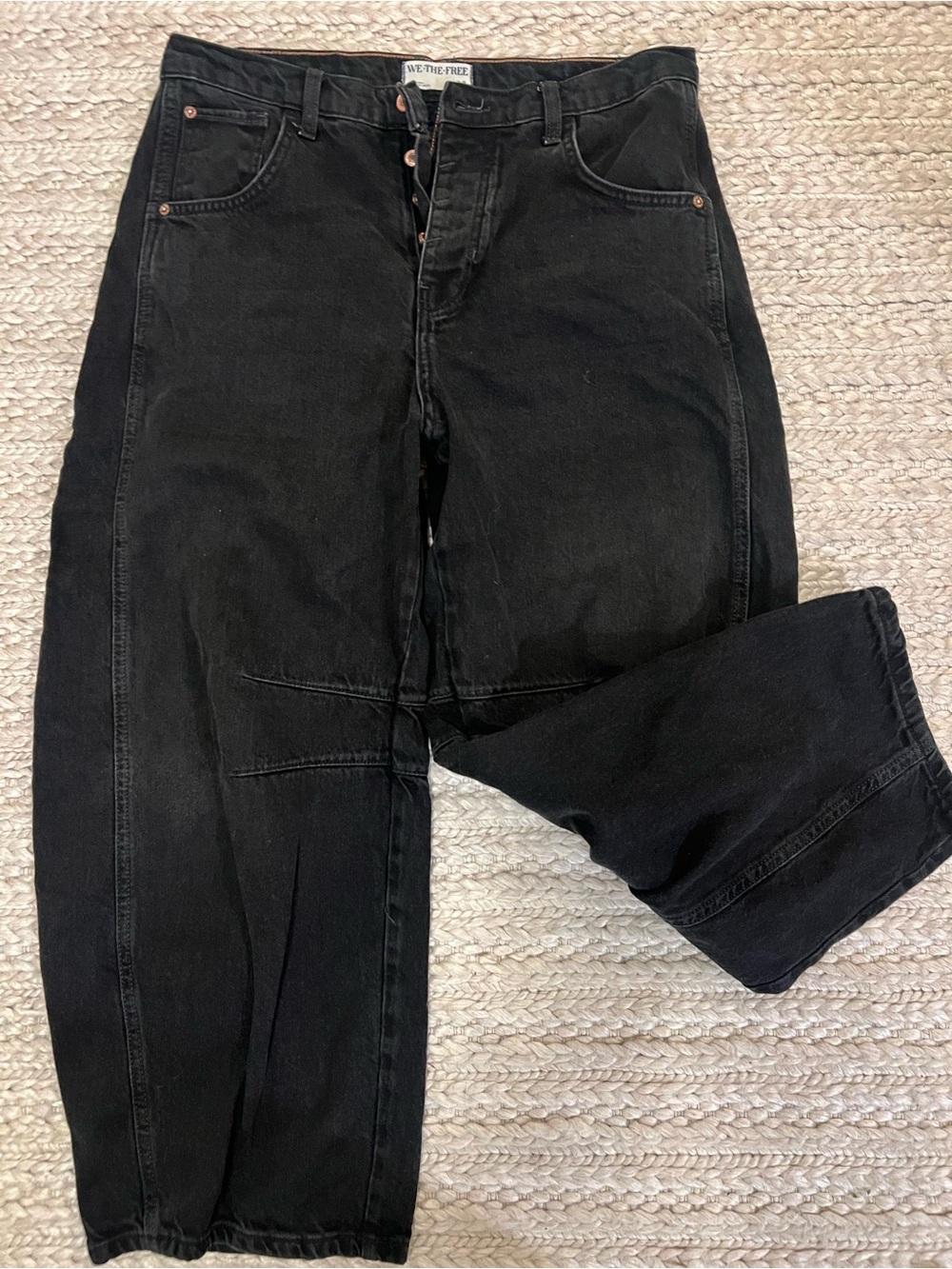 We the free good luck mid rise barrel jean - sound wave color - Picture 3 of 4